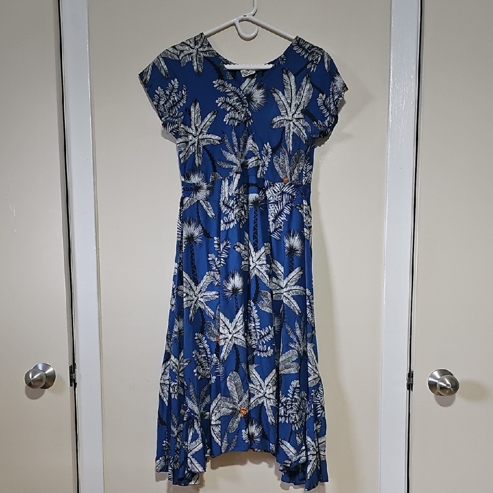 🖤Alchemy Blue Floral Midi Dress